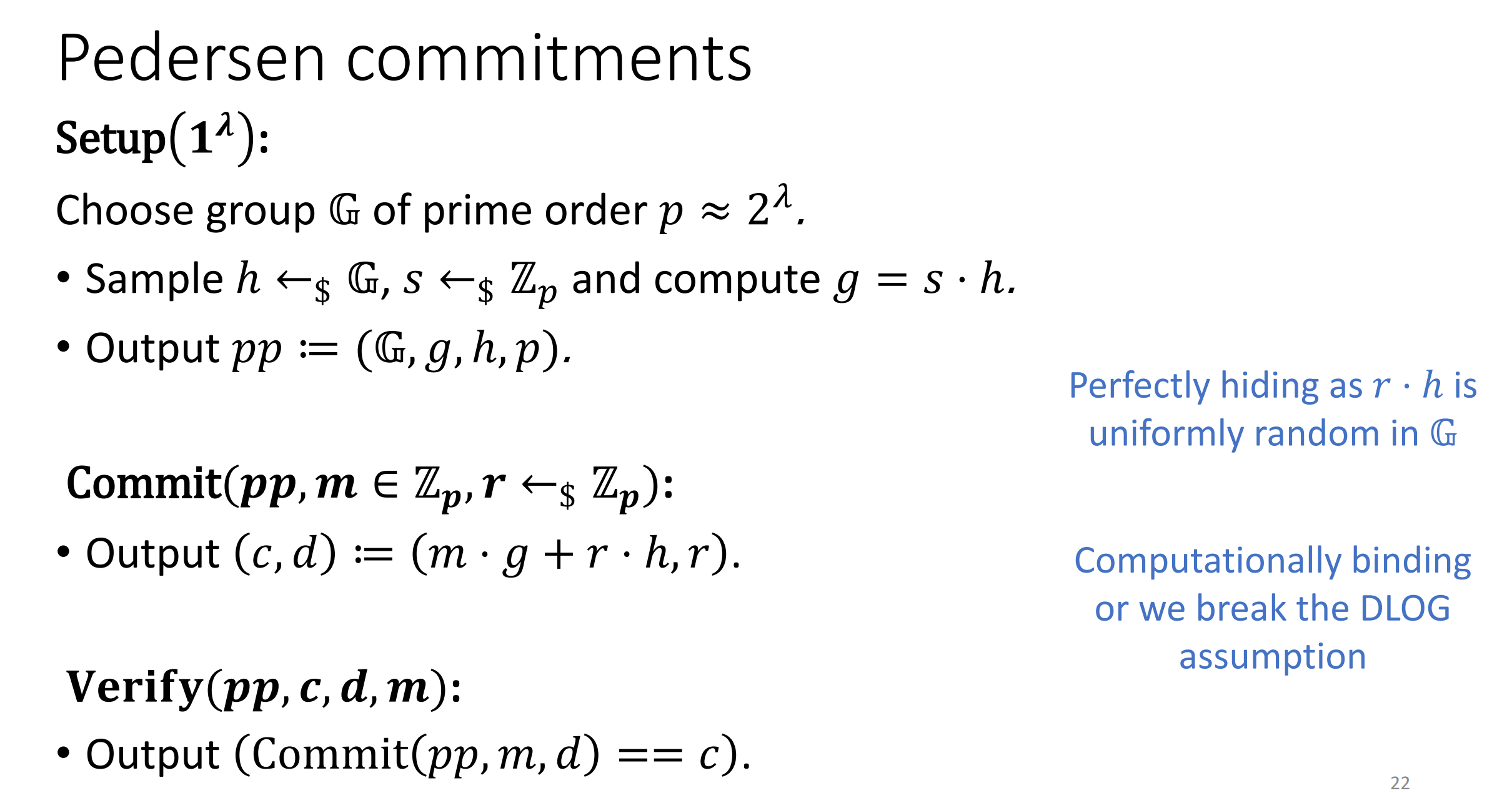 Pedersen Commitment